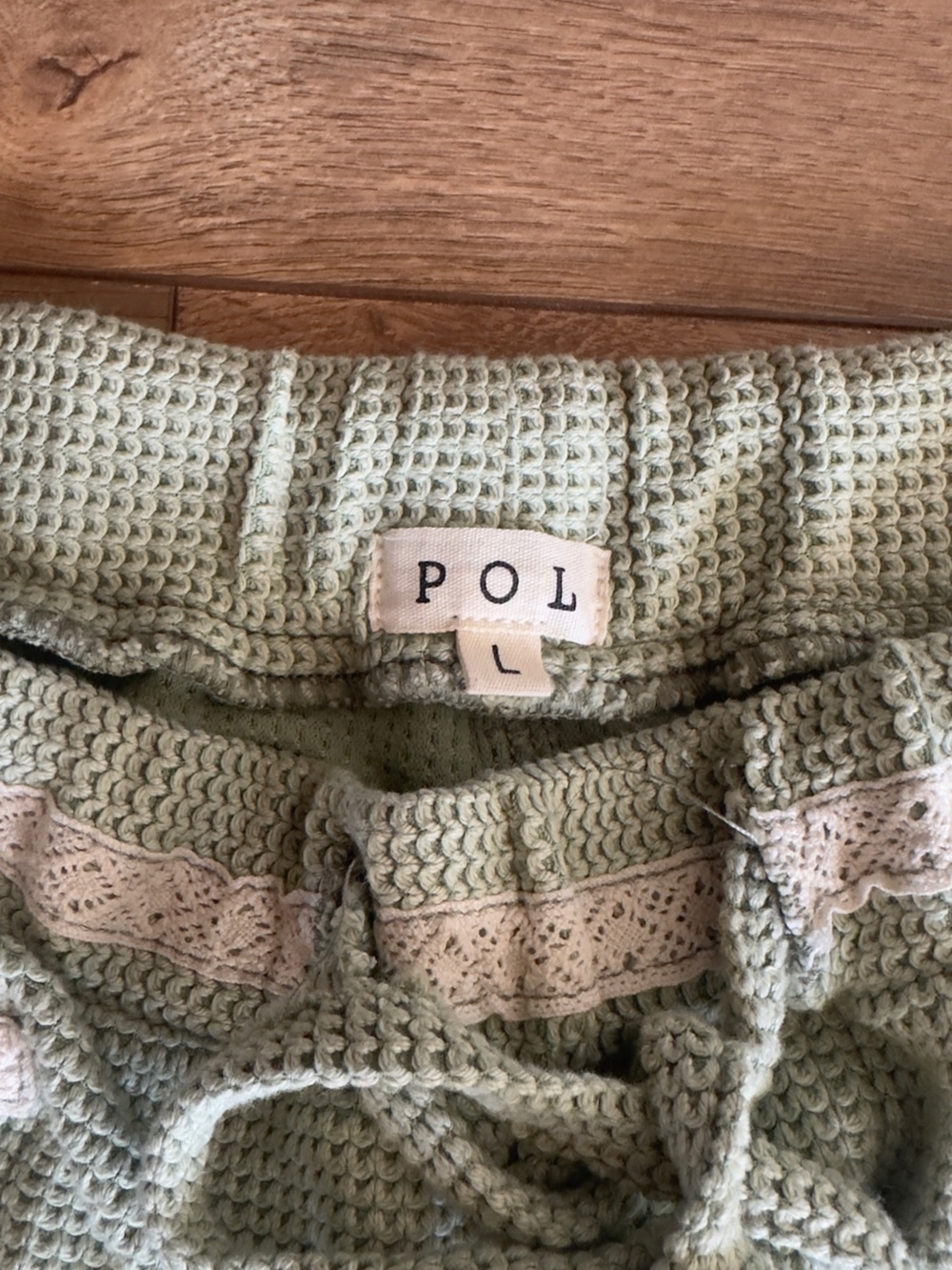POL Sage Wide-Leg Knit Pants with Floral Side Panels - Picture 3 of 5